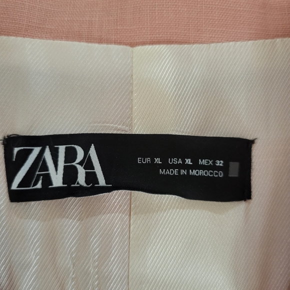 NWT Zara Double Breasted Linen Blend Blazer - Picture 11 of 13